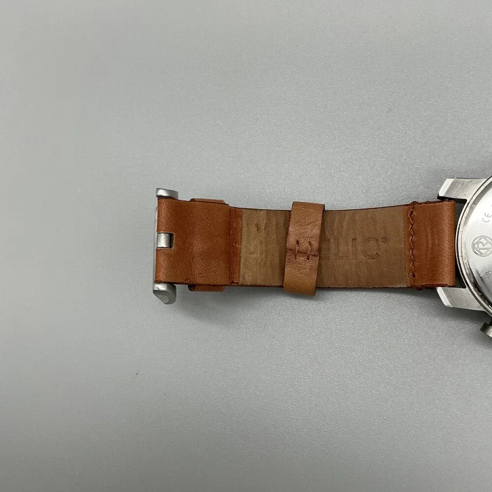 Relic by Fossil Benjamin Men Watch 44mm Blue Dial Leather Multi Dial New Battery